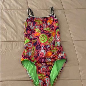 Colorful Dolphin Ugly Bathing suit NWOT